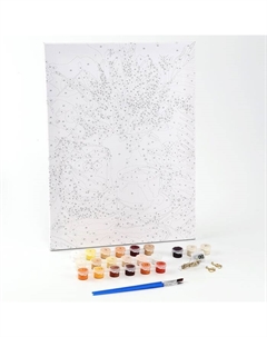 Картина по номерам на раме, с гирляндой «Кофе», 30×40 см Школа талантов