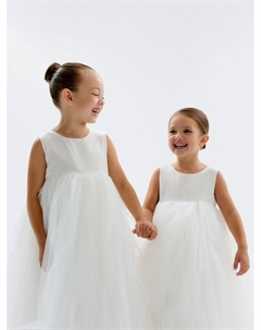 Платье детское нарядное, рост 100 см, белое Kaftan