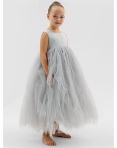 Платье детское нарядное, рост 140 см, серое Kaftan