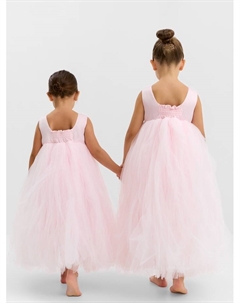 Платье детское нарядное, рост 130 см, пыльно-розовое Kaftan