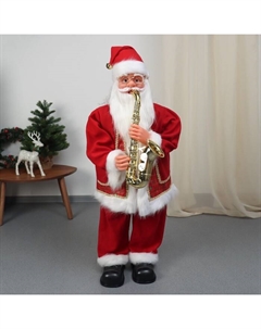 Дед Мороз «. С саксофоном», интерьерный, 120 см, красный Зимнее волшебство