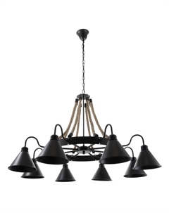 Люстра 2737/8 E27 40 Вт черный 88×88×60-100 см Bayerlux