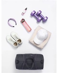 Сумка спортивная на молнии с подкладкой, длинный ремень, маленький размер, с принтом, серая Textura