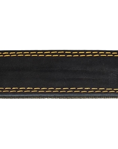 Ошейник комбинированный кожа/брезент, 83×4.5 см, ОШ 50-70 см, чёрный Пижон