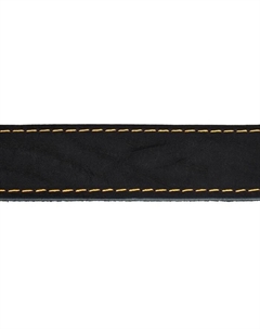 Ошейник комбинированный кожа/брезент, 69×3.5 см, ОШ 45-60 см, чёрный Пижон