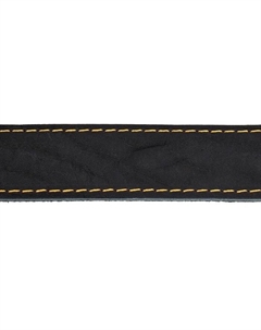 Ошейник кожаный на синтепоне, 70×3.5 см, ОШ 45-60 см, чёрный Пижон