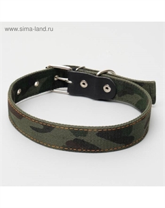 Ошейник брезентовый двухслойный «Камуфляж», 72×3.5 см, ОШ 45-60 см Пижон