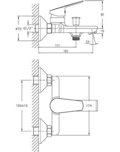 Смеситель St.-Petersburg Spb 54 Esko