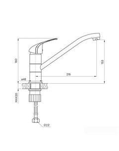 Смеситель Meal M02SBR0M05 Milardo