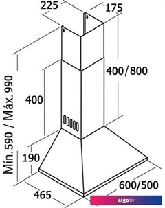 Кухонная вытяжка V3-S500 WH Cata