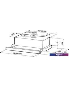 Кухонная вытяжка Kamilla 450 (белый) Krona