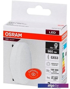 Светодиодная лампа LV GX53100 12 SW/840 230V GX53 10X1 RU Osram
