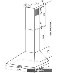 Кухонная вытяжка Briz 500 (белый) Lex