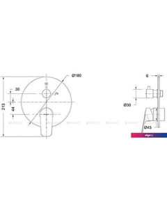 Смеситель PB8429564CP-3-ENG 3-функциональный Bravat