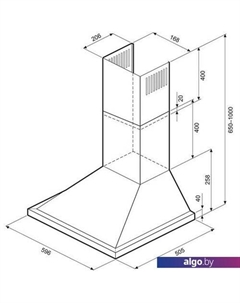 Кухонная вытяжка Bella 600 PB Retro (черный) Krona
