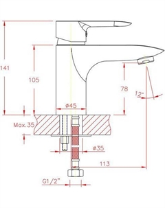 Смеситель CN10095 (хром) Cron