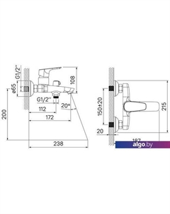 Смеситель Zodiac ZODSB02i02WA Iddis
