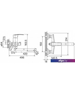 Смеситель Ray RAYSBL2i10WA Iddis