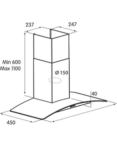 Кухонная вытяжка Tory P 90 Inx 68116912A Jetair
