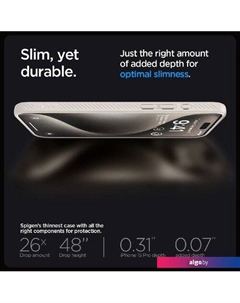 Чехол для телефона Liquid Air для iPhone 15 Pro ACS07217 (серый) Spigen