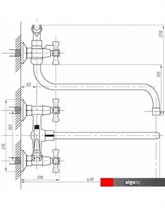 Смеситель FZs-435-07 Fauzt