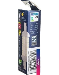Светодиодная лампочка J78 R7s 6W 3000K PLZ06WH UL-00001554 Uniel