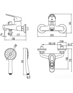 Смеситель Luna LM4134C Lemark