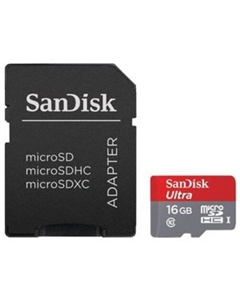 Карта памяти Ultra SDSQUNS-016G-GN3MA microSDHC 16GB (с адаптером) Sandisk