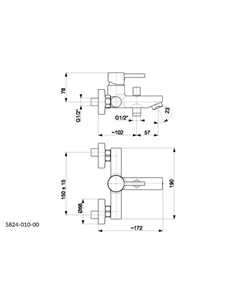 Смеситель Neda Black 5824-010-81 Armatura