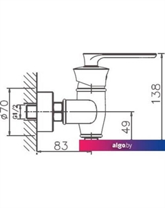 Смеситель HB20181-5 (золотой) Haiba