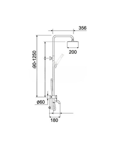Душевая система SUS124-009DK Рмс