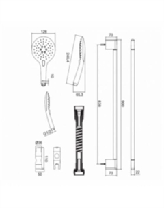 Душевой гарнитур Fresh D157CP Bravat