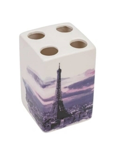 Стакан для зубной щетки и пасты Париж TBH-P 002909 Рыжий кот