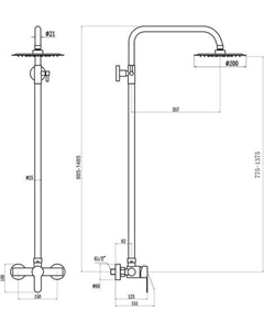 Верхний душ FS8205H Fmark