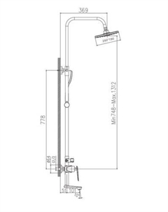 Душевая система HB24533-3 (серый) Haiba
