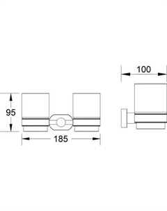 Набор стаканов для зубной щетки и пасты SG5122T Shevanik