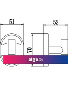 Крючок для ванны S-007053 Savol