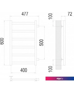 Полотенцесушитель Аврора П6 400х600 Terminus