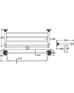 Полка для полотенца RG1408Q Rose