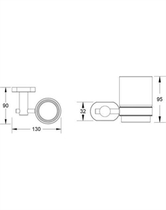 Стакан для зубной щетки и пасты SG5112T Shevanik