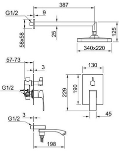 Душевая система R01.27.03 Raglo