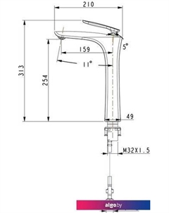 Смеситель Helmi 4011/00-16F (хром/белый) Timo
