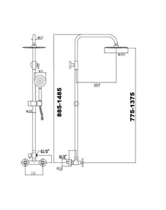 Душевая система FS8435 Fmark