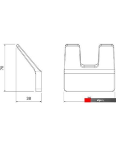 Крючок для ванны Slide SLIWT20i41 Iddis