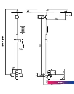 Душевая система FS8145-35H Fmark