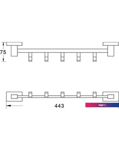 Планка с крючками SG5651T Shevanik