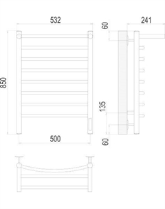 Полотенцесушитель Классик с/п П8 500х850 электро Terminus