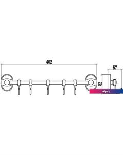 Крючок для ванны S-008205 Savol
