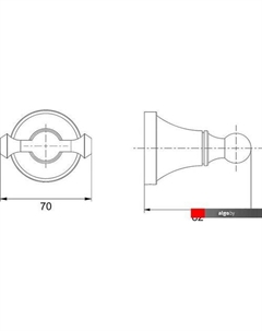 Крючок для ванны RG1921E Rose