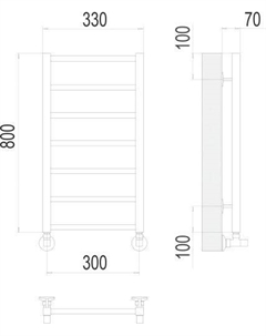 Полотенцесушитель Виктория П6 500х600 нп 500 Terminus